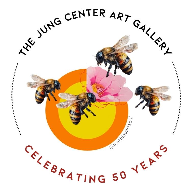 Image of bees and a flower with text stating celebrating 50 years of The Jung Ce